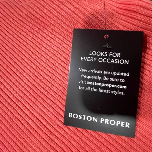 Boston Proper Soft Ribbed Half Zip Up Sweater Blouse Tunic NWT - XL - Picture 14 of 16